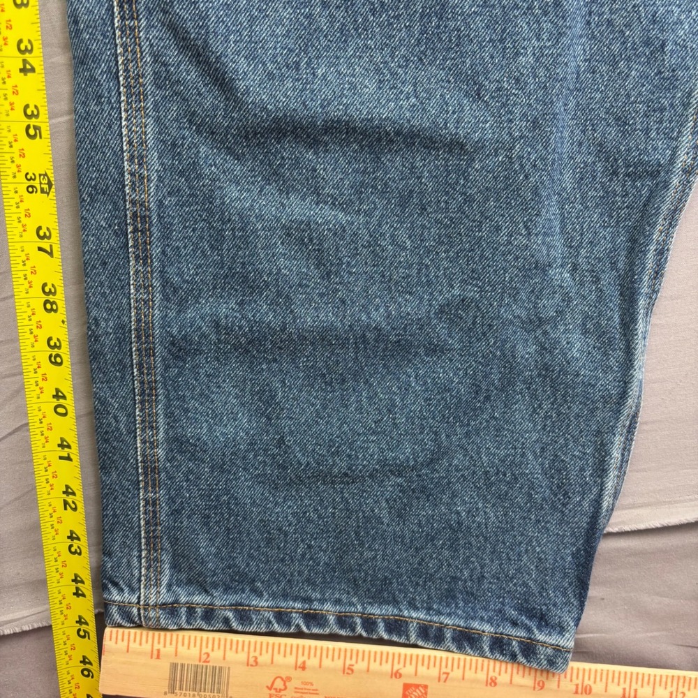 Carhartt B171-DST Relaxed Fit Carpenter Jeans Mens 44x32 Dark Stone Blue Denim - Picture 7 of 9